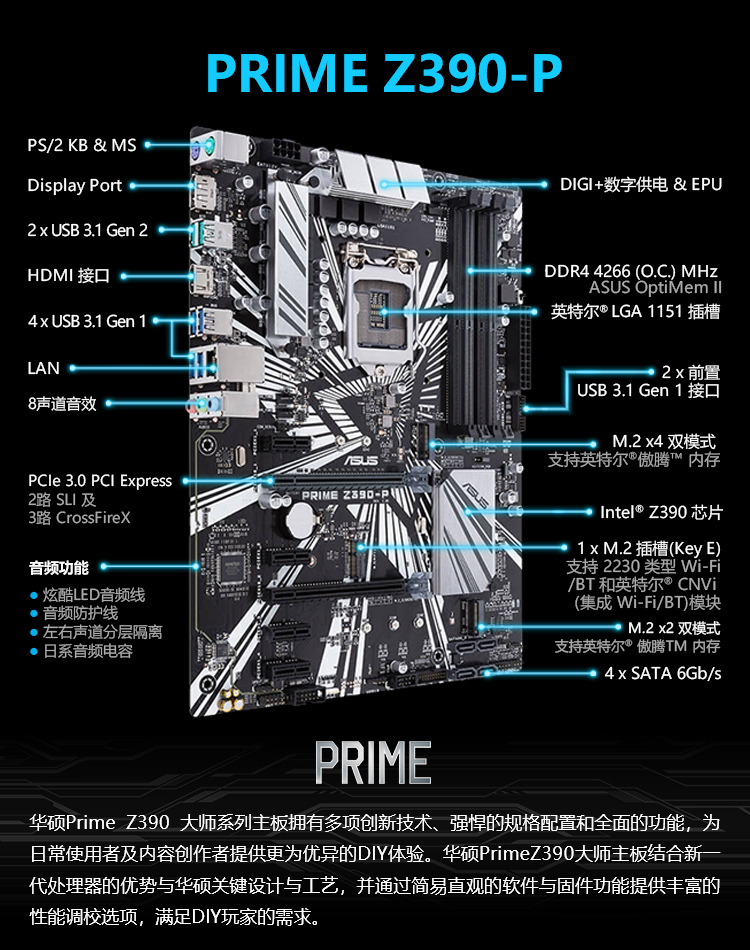 华硕z390-p主板